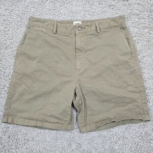 Flint‎ and Tinder Shorts Mens 34 (Fits 32x6.5) Beige Chino Flat Front Office